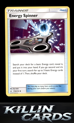 Energy Spinner 170/214 Pokemon Uncommon SM - Unbroken Bonds Card LP