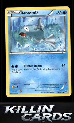 Remoraid 18/101 Pokemon Common Plasma Blast Card LP