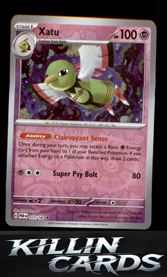 Reverse Holofoil Xatu 072/182 Pokemon Rare SV04: Paradox Rift Card NM