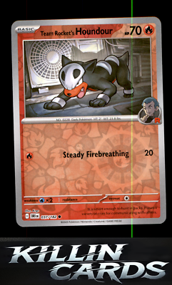 Reverse Holofoil Team Rocket's Houndour 037/182 Common SV10: Destined Rivals NM