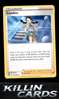 Candice 152/195 Pokemon Uncommon SWSH12: Silver Tempest Card NM