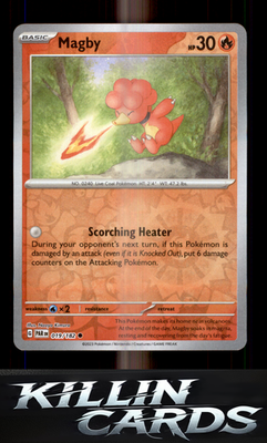 Reverse Holofoil Magby - 019/182 019/182 Pokemon Common SV04: Paradox Rift Card