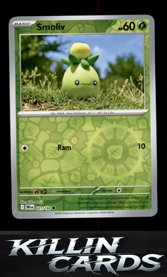 Reverse Holofoil Smoliv 021/182 Pokemon Common SV10: Destined Rivals Card NM