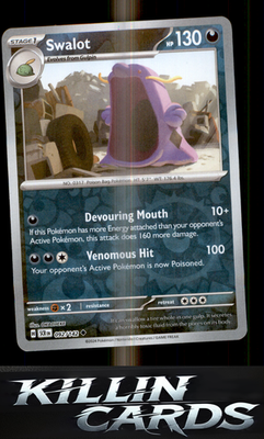 Reverse Holofoil Swalot 092/142 Pokemon Uncommon SV07: Stellar Crown Card NM