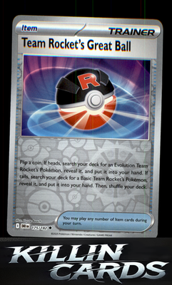 Reverse Holofoil Team Rocket's Great Ball 175/182 Pokemon Uncommon SV10: Destine