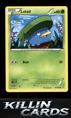 Lotad 10/160 Pokemon Common XY - Primal Clash Card NM