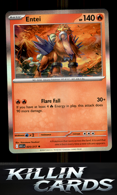 Entei 025/217 Pokemon Rare ME: Ascended Heroes Card NM