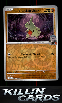 Reverse Holofoil Team Rocket's Larvitar 094/182 Pokemon Common SV10: Destined Ri