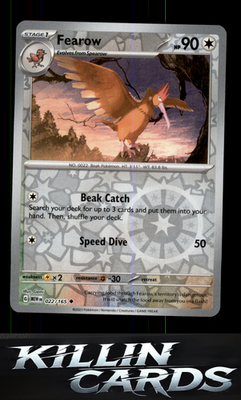 Reverse Holofoil Fearow 022/165 Pokemon Uncommon SV: Scarlet & Violet 151 Card N