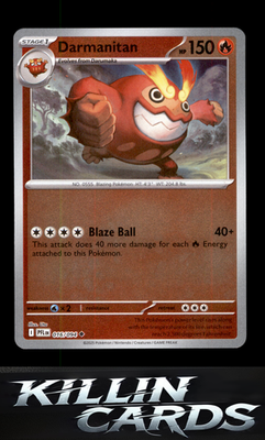 Reverse Holofoil Darmanitan 016/094 Pokemon Uncommon ME02: Phantasmal Flames Car