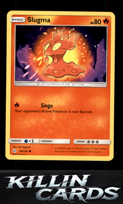 Slugma 26/236 Pokemon Common SM - Cosmic Eclipse Card NM
