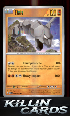 Onix 095/165 Pokemon Uncommon SV: Scarlet & Violet 151 Card NM
