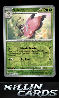 Reverse Holofoil Vivillon 010/198 Pokemon Uncommon SV01: Scarlet & Violet Base S