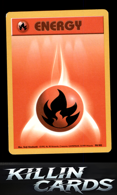 Fire Energy 098/102 Pokemon Common Base Set Card LP