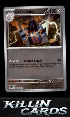 Reverse Holofoil Archaludon 075/094 Pokemon Uncommon ME02: Phantasmal Flames Car