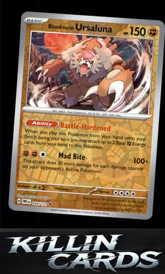 Reverse Holofoil Bloodmoon Ursaluna 054/131 Pokemon Rare SV: Prismatic Evolution