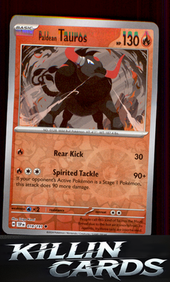 Reverse Holofoil Paldean Tauros - 018/191 018/191 Pokemon Uncommon SV08: Surging