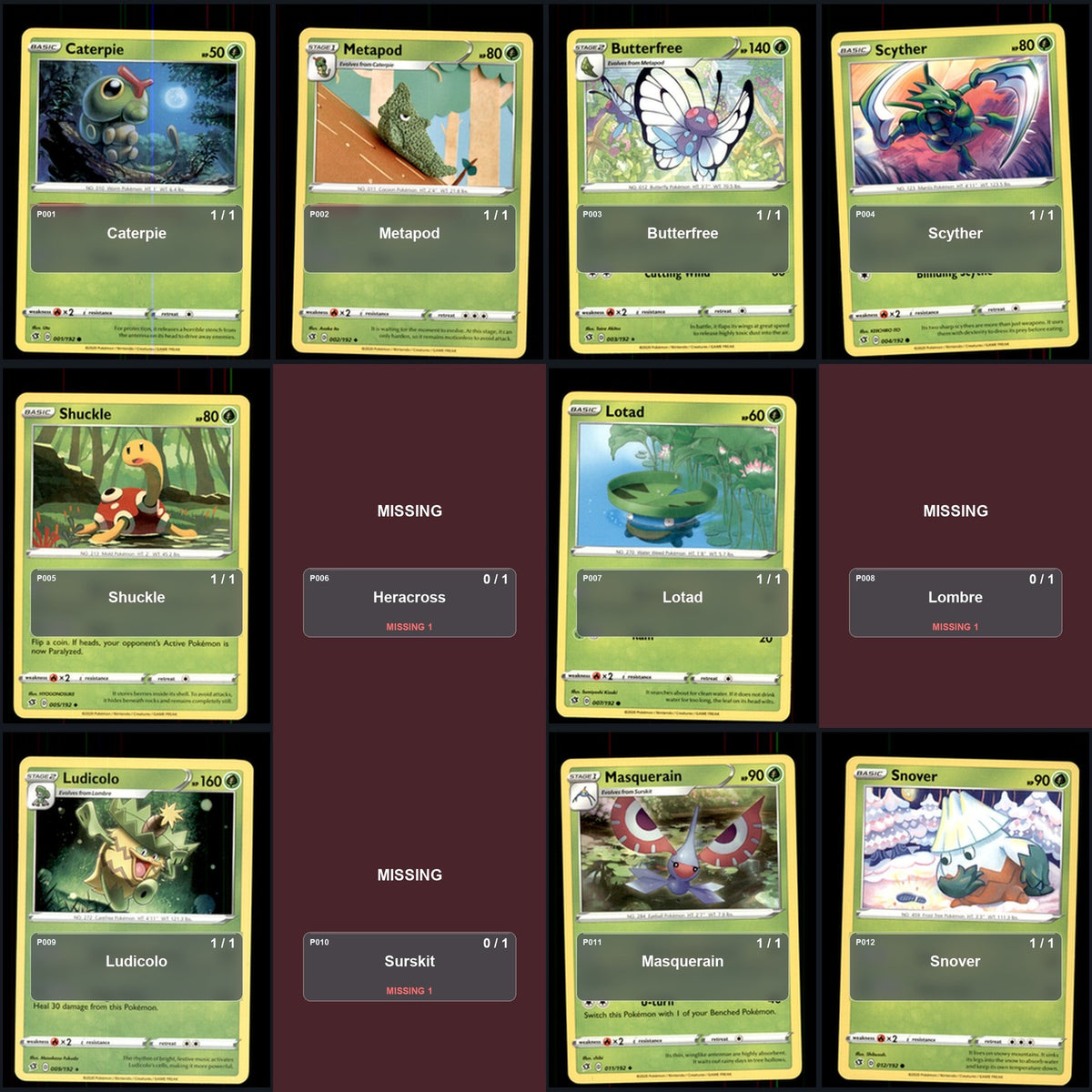 Pokemon TCG SWSH02: Rebel Clash C/UC/R Standard Set 123 Cards