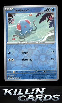 Reverse Holofoil Tentacool 072/165 Pokemon Common SV: Scarlet & Violet 151 Card