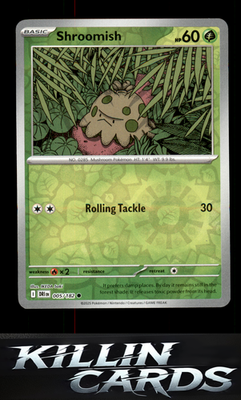 Reverse Holofoil Shroomish 005/182 Pokemon Common SV10: Destined Rivals Card NM