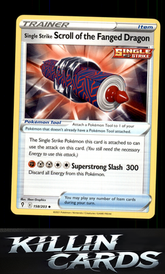 Single Strike Scroll of the Fanged Dragon 158/203 Pokemon Uncommon SWSH07: Evolv