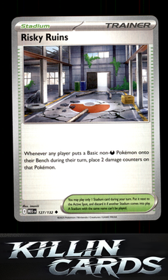 Risky Ruins 127/132 Pokemon Uncommon ME01: Mega Evolution Card NM