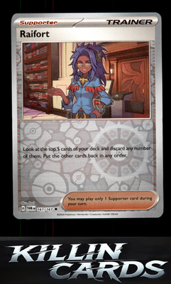 Reverse Holofoil Raifort 161/167 Pokemon Uncommon SV06: Twilight Masquerade Card