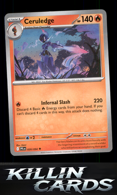 Ceruledge 020/094 Pokemon Uncommon ME02: Phantasmal Flames Card NM