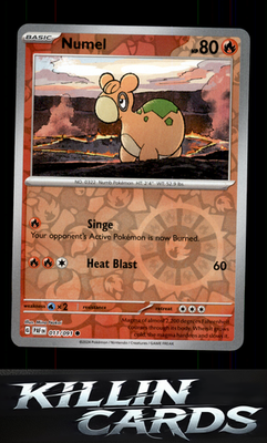 Reverse Holofoil Numel 011/091 Pokemon Common SV: Paldean Fates Card NM