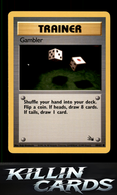 Gambler 60/62 Pokemon Common Fossil Card LP