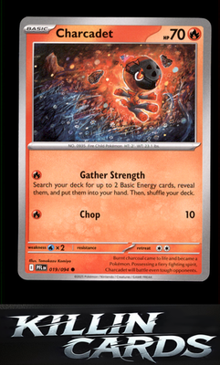 Charcadet 019/094 Pokemon Common ME02: Phantasmal Flames Card NM