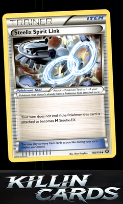 Steelix Spirit Link 106/114 Pokemon Uncommon XY - Steam Siege Card NM
