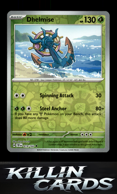 Reverse Holofoil Dhelmise 019/162 Pokemon Uncommon SV05: Temporal Forces Card NM