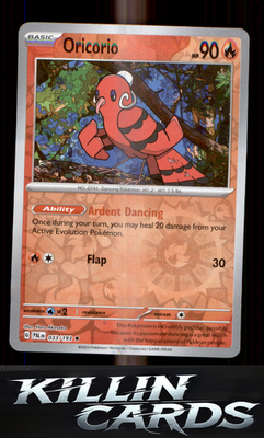 Reverse Holofoil Oricorio 033/193 Pokemon Rare SV02: Paldea Evolved Card NM