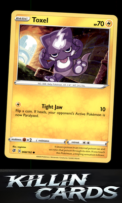 Toxel 068/192 Pokemon Common SWSH02: Rebel Clash Card LP