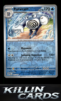 Reverse Holofoil Poliwrath 043/167 Pokemon Uncommon SV06: Twilight Masquerade Ca