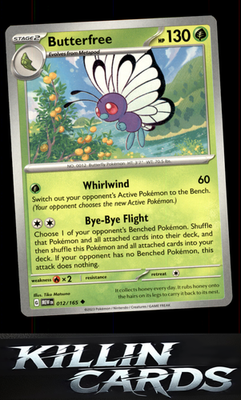 Butterfree 012/165 Pokemon Uncommon SV: Scarlet & Violet 151 Card NM