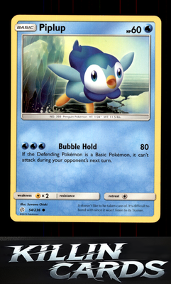 Piplup 54/236 Pokemon Common SM - Cosmic Eclipse Card LP