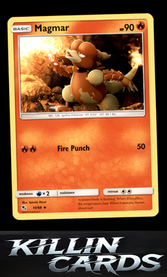 Magmar 10/68 Pokemon Uncommon Hidden Fates Card NM