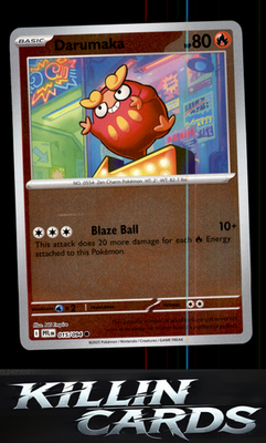 Reverse Holofoil Darumaka 015/094 Pokemon Common ME02: Phantasmal Flames Card NM