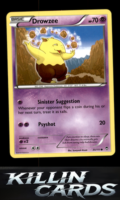 Drowzee 35/111 Pokemon Common XY - Furious Fists Card LP
