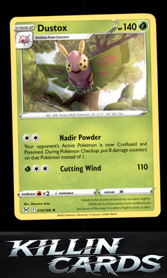 Dustox 010/196 Pokemon Rare SWSH11: Lost Origin Card NM