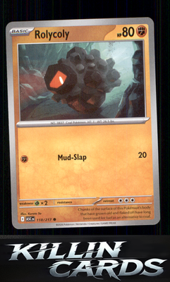 Rolycoly 118/217 Pokemon Common ME: Ascended Heroes Card NM