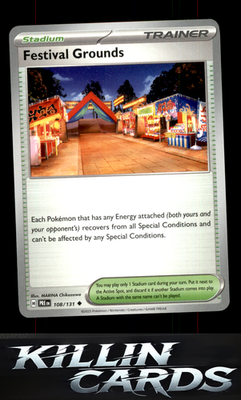 Festival Grounds 108/131 Pokemon Uncommon SV: Prismatic Evolutions Card NM