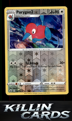 Reverse Holofoil Porygon2 117/198 Pokemon Uncommon SWSH06: Chilling Reign Card N