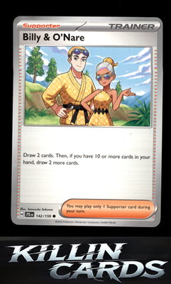 Billy & O'Nare 142/159 Pokemon Common SV09: Journey Together Card NM