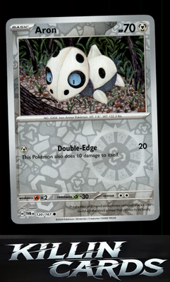 Reverse Holofoil Aron 120/167 Pokemon Common SV06: Twilight Masquerade Card NM