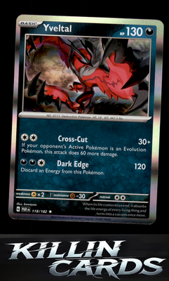 Yveltal - 118/182 118/182 Pokemon Rare SV04: Paradox Rift Card NM
