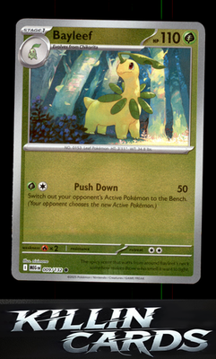 Reverse Holofoil Bayleef 009/132 Pokemon Common ME01: Mega Evolution Card NM
