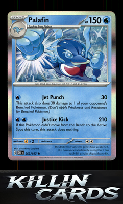 Palafin 062/197 Pokemon Rare SV03: Obsidian Flames Card NM